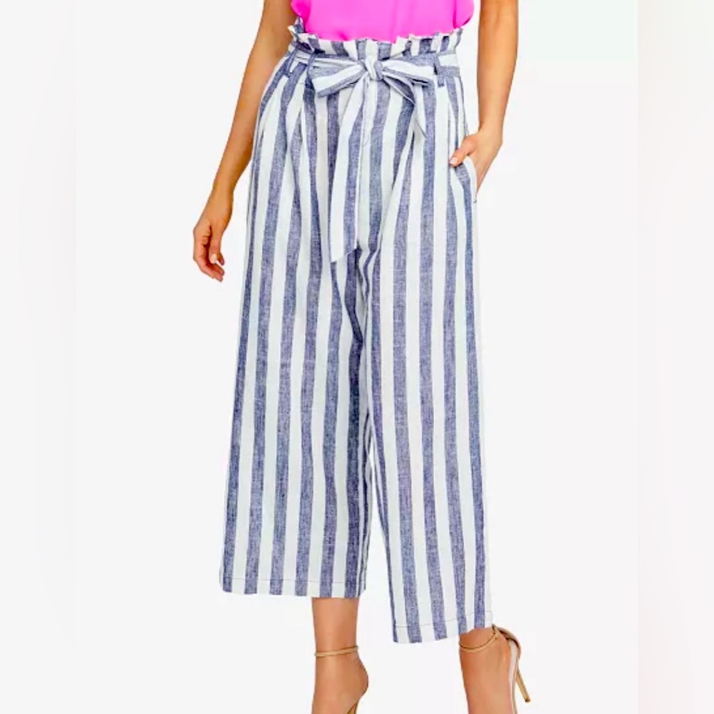Rachel Roy Cropped Linen Paperbag Pant…NWT